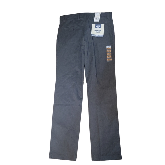 NEW Dockers Signature Khaki Slim Fit Pants Comfort Waistband 30x32 Charcoal BD1 - Picture 2 of 7